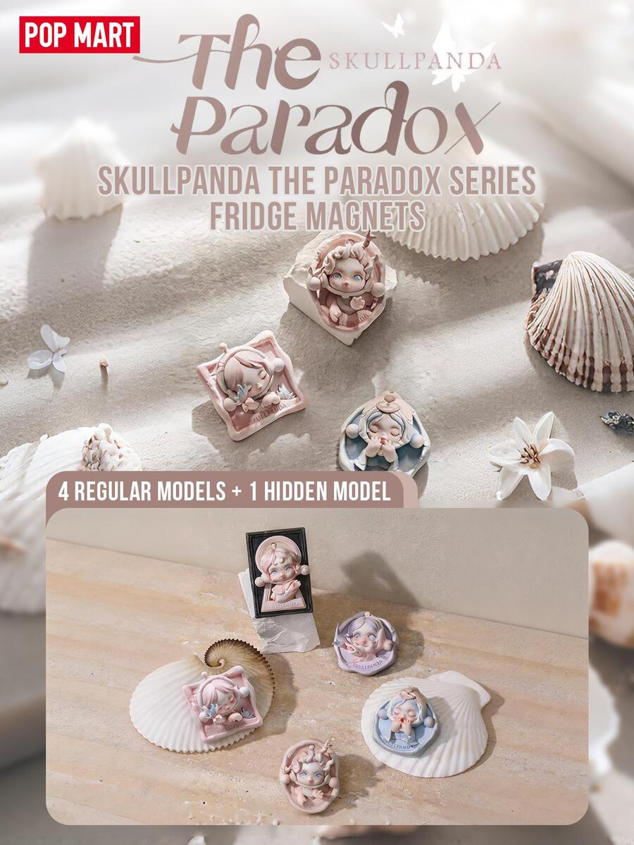 POP MART SKULLPANDA Paradox Series Magnetic Mystery Blind Box Figurines, Includes 4 Regular Styles + 1 Secret Style, Premium Artistic Collectibles, Inspired By Philosophical Themes With Unique Characters And Aesthetics, Delicate Craftsmanship Suitable For Magnetic Display, Desktop Collection And Creative Decoration, Perfect Gift For SKULLPANDA Fans, Art Collectors, Girlfriends, Birthdays And Holidays