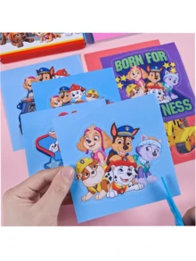 Artesanía de recorte de papel de Paw Patrol, juguete educativo hecho a mano para niños de jardín de infantes - Multicolor - Ver 2