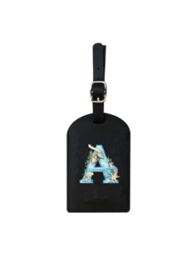 黑色PU皮革贝壳字母A-Z行李牌，带姓名卡和隐私保护盖，可用作旅行备忘录卡、护照夹、卡包等旅行配件，适用于旅行背包、行李箱、书包等，是旅行用品、海滩度假、暑假旅行、返校季的理想之选，男女通用，也是生日、假期、派对、母亲节的完美礼物。 - 彩色 - 查看 23