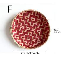BWIC 1 Bamboo Decorative Tray, Household Drying Storage Basket, Home Supplies, Holiday Gift Creative Home Plate, Mini Bamboo Products | Suitable For All Seasons,Homestay Decoration, Photography Props, Dining Table Storage - Multicolor - View 13