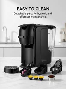 Automatic Espresso Machine 19 Bar Suitable For Coffee Capsules Espresso Powder Italian American Coffee Machine EU 240V Plug Type EU 4-In -1 Espresso Machine-Compatible With Hot And Cold Drinks, Easy To Clean And Rust-Proof, Ideal For Home Kitchens, Perfect Gift For Holidays - View 7