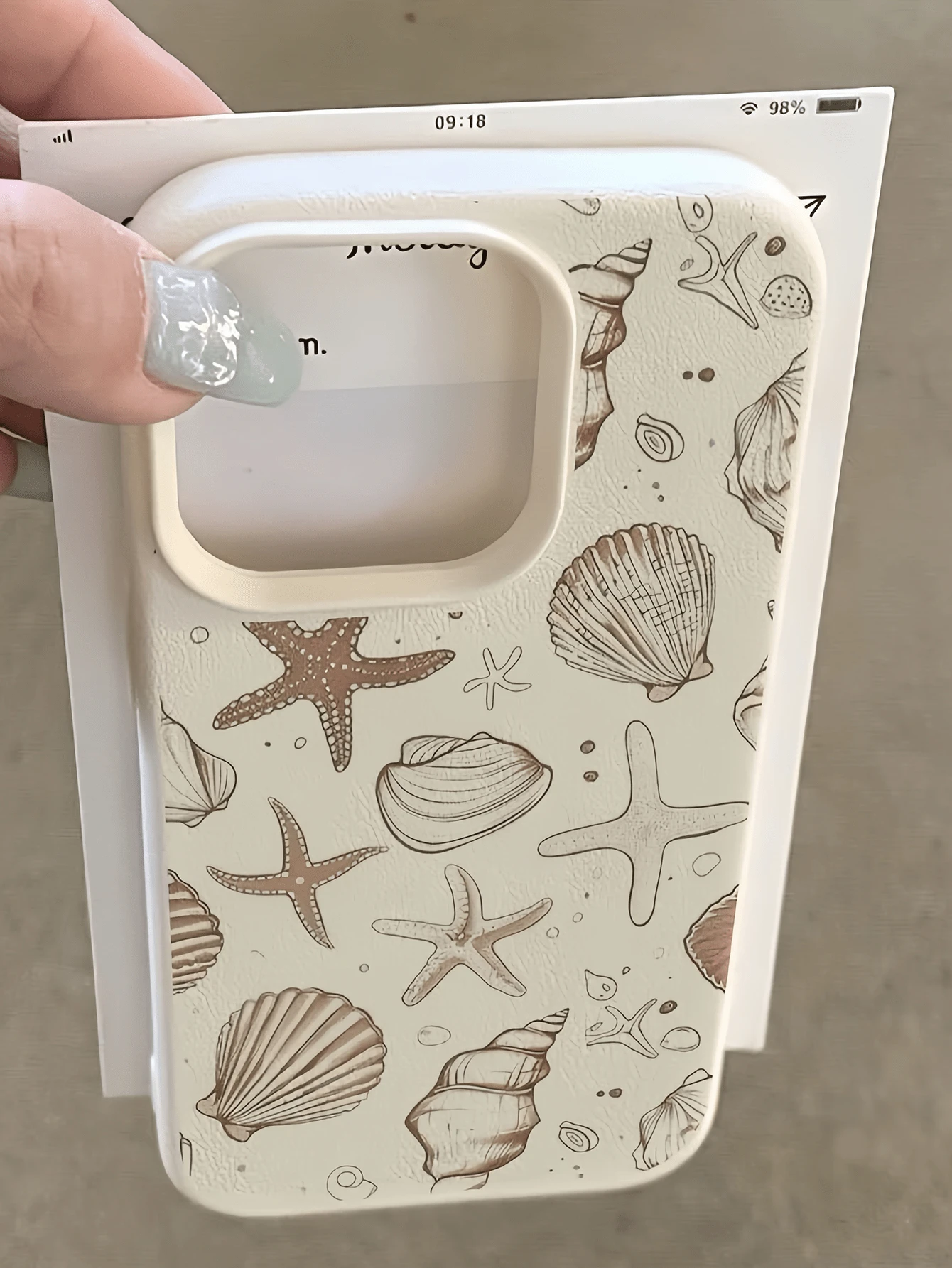 Casing Ponsel TPU Tahan Guncangan Full Coverage Motif Bintang Laut Garis Putih Minimalis 1 buah, Kompatibel dengan Apple 17, 16, 15, 14, 13, 12, 11 Pro Max, Air, Series - MultiWarna - View 1