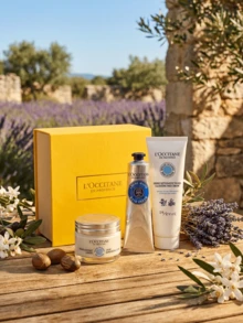 L'Occitane Shea Skin Care Trio 3 Pcs Set (Cleansing Cream 125ml+Hand Cream 30ml+Light Comforting Cream 50ml) 4.8oz/125ml+1oz/30ml+1.7oz/50ml - Multicolor - View 2