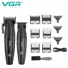 VGR Professional Electric Hair Clipper Set, 9000RPM Digital Display Adjustable Speed Cordless High-Power Hair Trimmer, Metal USB Rechargeable Hair Clipper, Gift For Men V-640 - Multicolor - View 11