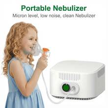 Portable Nebulizer Compressors - Nebulizer Device Featuring A Mask And Mouthpiece, Designed For Both Home And Travel Use For All Ages, Including Adults And Children, With A Compact Design And Self-Cleaning Function - [白色的] - 查看 1