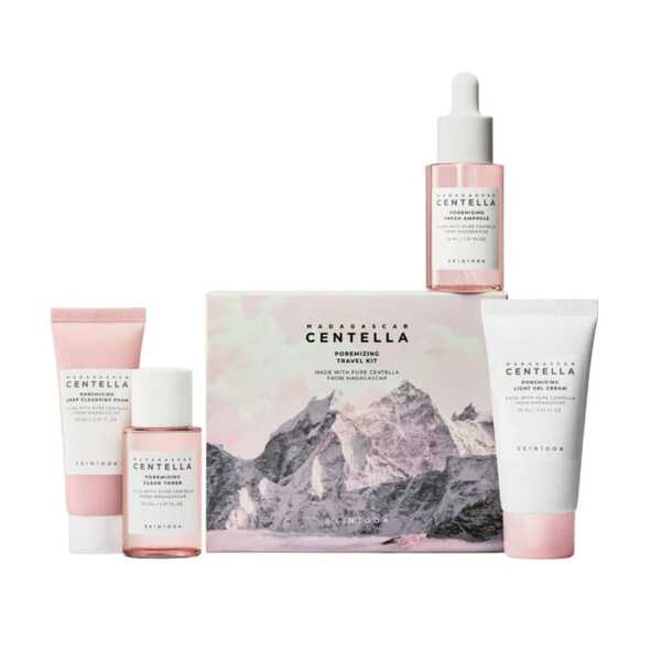 Skin1004 - مجموعة سفر مادغاسكار سنتيلا لتصغير المسام - مجموعة سفر