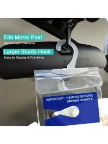 2/4pcs Disabled Slogan Sign PVC Hook Bag, Parking Sign Bag, Disability Card Card Car Hanging Bag Keep You Handicap Parking Placard - 2pcs - View 5
