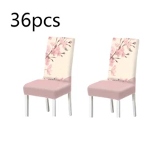 1pc/2pcs/4pcs/6pcs/8pcs/36pcs Set, Romantic Sakura/Vintage Rose Floral Pattern Chair Covers, High Elastic Full Wrap Washable Soft Protective Covers, 2D Printing Technology, Easy To Install And Clean. Suitable For Indoor Decor, Outdoor Dining, Party, Restaurant, Hotel, And Also Can Be Used As Gifts. - Multicolor - View 23