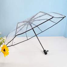 Fully Automatic Three-Fold Transparent Umbrella, Thickened Fresh Style Transparent Umbrella Suitable For Men And Women - Multicolor - View 3