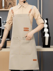 1 chiếc tạp dề làm việc bằng vải bạt bền chắc, chống thấm nước, có nhiều túi và dây đeo chéo lưng điều chỉnh được. Yếm chuyên nghiệp, chịu lực cao, phù hợp cho cả nam và nữ, dành cho barista, đầu bếp, nhà tạo mẫu tóc và thợ làm bánh. Thiết kế hiện đại, tối giản, màu trơn, bảo hộ cho quán cà phê, tiệm nail, nhà hàng, quán bar, tiệm bánh và bếp nướng BBQ tại nhà. - Nhiều màu - Xem 16