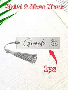 1/10/20pcs Personalized Laser Engraved Acrylic Name Tags, Custom Text Mirror Acrylic Bookmark With Tassel, Graduation Gift For Students, Class Of 2026 Party Favor, Custom Name Book Tag, Senior Night Keepsake, Wedding Place Card, Gift For Friends Classmates Teachers - Multicolor - View 16