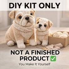 2Pcs Animal Crochet Kit, Beginner Crochet Kit For Adults With Step-By-Step Text Tutorials, Two Bulldogs DIY Knitting Kit, Cute Funny Spring And Summer Home Decorative Ornaments, Birthday Valentine's Day And Easter Day Gifts - Two Bulldogs - View 8