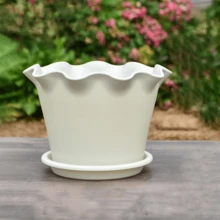 3 Buah Pot Bunga dengan Lubang Drainase dan Baki, Desain Kreatif Cocok untuk Tanaman dan Sukulen Berukuran Kecil dan Sedang, Wadah Dekoratif Dalam/Luar Ruangan yang Bernapas dan Tahan Lama – Sempurna untuk Kamar Tidur, Kantor, Taman, Balkon, Kafe - A - View 11