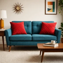 Set Of 4 Cushion Covers 40x40 Cm Premium Suede Decorative Luxury For Sofa, Living Room, Bedroom With Zipper - 4 紅 - 查看 8