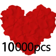 10,000pcs Artificial Silk Rose Petals, Suitable For Weddings, Red Rose Petals Decor, Lifelike Satin Rose Petals To Create Wedding Atmosphere, Red Rose Petals, Rose Petal Decor, Everlasting Rose Petals, Rose For Your Loved Ones, Romantic Wedding Decor And Gift For Partner, Gift Box Filler, Romantic Aisle And Room Decor, Wedding Aisle Petals, Wedding Decoration, Holiday Petals - Multicolor - View 17