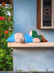 Small Resin Statue - Little Willy Drinking, Suitable For Lawn Decor, Indoor Or Outdoor Decoration, Interesting In Red And Green, Also A Great Mother's Day Gift - A - View 10