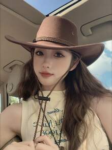 1顶女士趣味牛仔帽，节日派对服装配饰，时尚女牛仔帽 - 彩色 - 查看 9