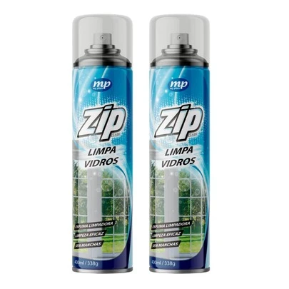 Kit 2 Limpa Vidros Spray Espuma limpadora 400ml Brilho Sem Enxágue