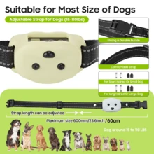 Lightweight Anti-Barking Dog Collar, Multi-Mode Adjustable Training Collar With 8 Sensitivity Levels & 3 Training Modes (Sound / Vibration / Shock), 1‑5 Levels For Vibration & Shock, Effective Anti-Barking Device For Dogs. - Collar Anti-barking Device - ZX13 - Electric Shock Version - Yellow - View 3