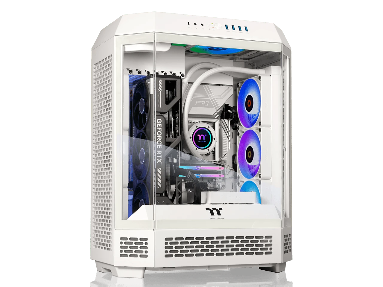 Thermaltake LCGS Reactor 9890S Gaming Desktop (AMD Ryzen 7 9800X3D, ToughRam 32GB DDR5 6000MT/S RGB Memory, NVIDIA GeForce RTX 5090, 2TB NVMe M.2, Wifi, Windows 11) T6WT-X870-590-LCS - 美規B型插(110-127V) - 查看 1