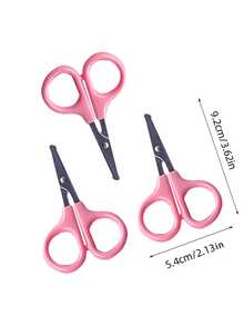 1/5/10pcs Pastel Pink Tip Safety Scissors, Handcrafted Cute Small Scissors, Compact Size Suitable For School Art Class, Scrapbooking, Paper Cutting, DIY Crafts, Home Daily Use - Round-tipped Small Scissors - View 7
