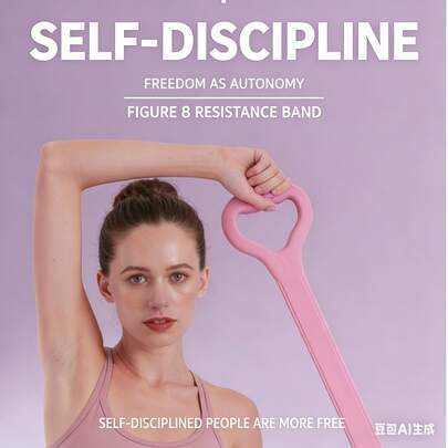 8-Inch Resistance Band For Women To Stretch Back And Strengthen Shoulders - An Excellent Tool For Slimming The Back. Home-Use Yoga Stretching Belt With Thick Silicone And Elastic Rope On The Back