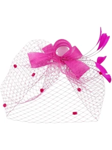 Women's Charming Hat - Tea Party Kentucky Derby Church Hat, 50s Headpiece Party Hat,Elegant,Birthday - Multicolor - View 4