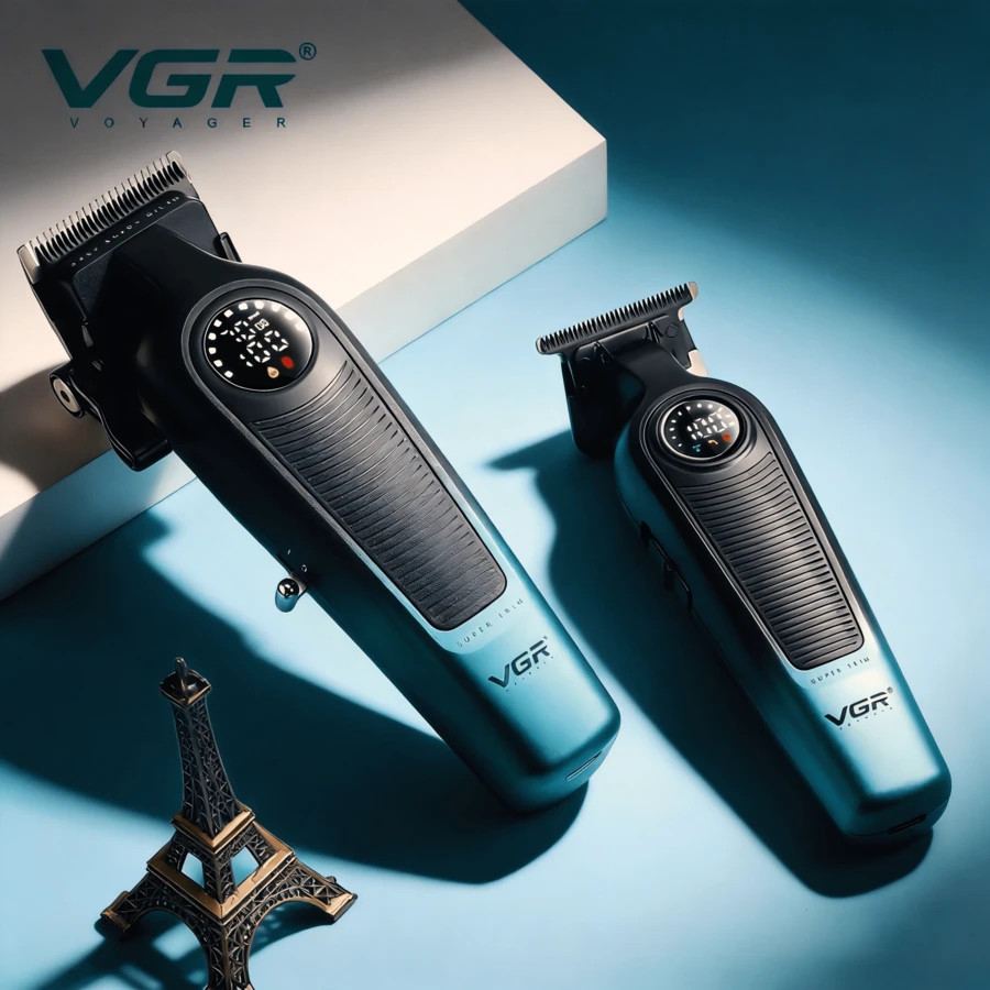 Máy cắt tóc điện không dây VGR với màn hình hiển thị kỹ thuật số có thể điều chỉnh, dụng cụ tỉa tóc tại nhà, máy tỉa tóc bằng nhựa dành cho nam giới V-196 V-996 - Nhiều màu - Xem 1