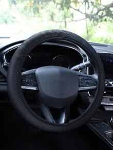 Car Interior Decor Set, Sandwich Ice Silk Breathable Steering Wheel Cover, Seat Belt Shoulder Pad, And Armrest Box Mat, Suitable For Spring, Summer And Autumn, Anti-Slip And Wear-Resistant - Ice Silk - View 19