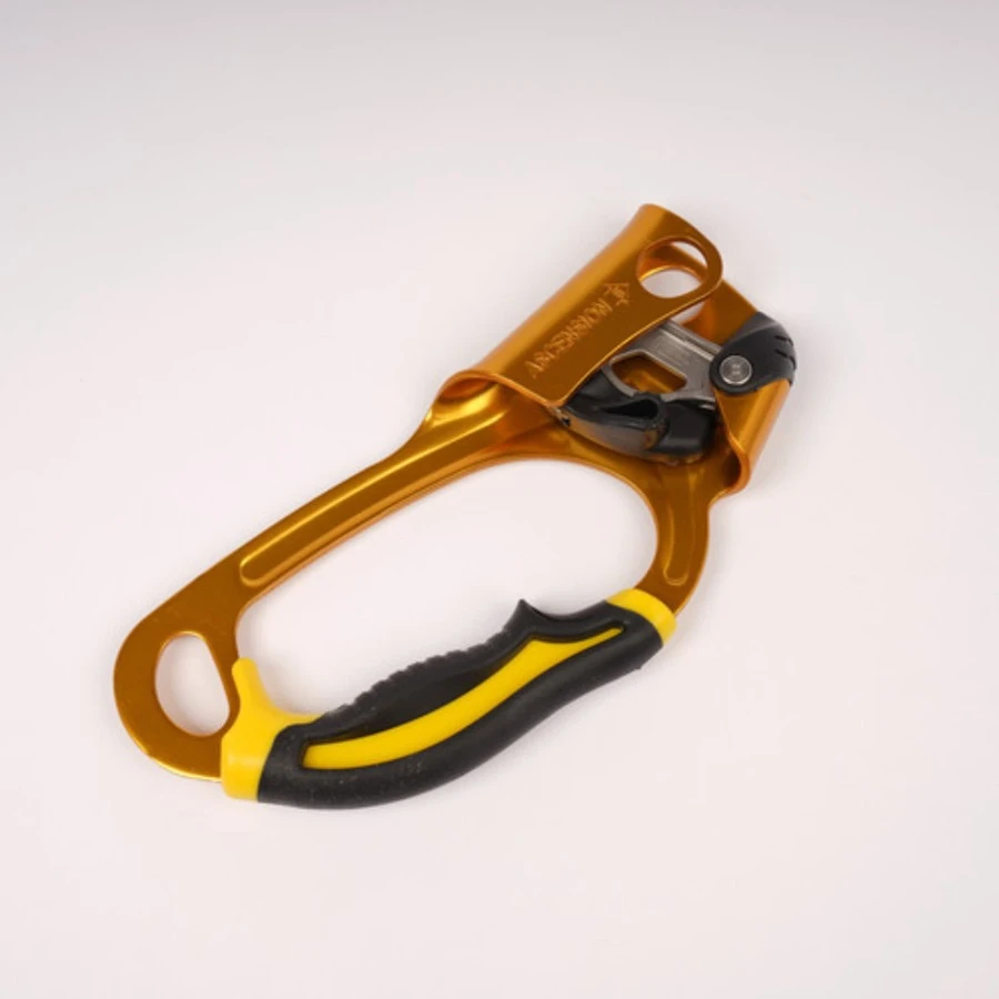 PETZL ASCENSION ASCENDER ERGONOMIC HANDLED ROPE FOR CLIMBING HIKING OUTDOOR ACTIVITIES - Yellow - View 1
