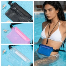 1pc Large Waterproof Phone Waist Bag, High Capacity For Beach, Water Sports, Swimming, Snorkeling, Suitable For Photography, Video, Swimming, Snorkeling And Other Scenarios - Multicolor - View 1