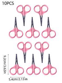 1/5/10pcs Pastel Pink Tip Safety Scissors, Handcrafted Cute Small Scissors, Compact Size Suitable For School Art Class, Scrapbooking, Paper Cutting, DIY Crafts, Home Daily Use - Round-tipped Small Scissors - View 8
