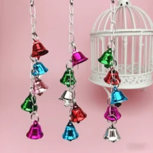 1pc Colorful Bell Pendant Bird Toy - Birdcage Decor With Bell, Parrot Chew Toy, Swing Accessory For Cockatiel, Cockatoo, Lovebird And Other Durable Chewing Birds - Multicolor - View 4