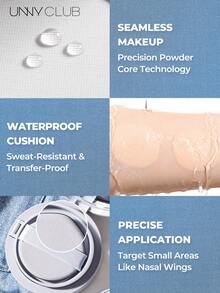 UNNY CLUB Long-Lasting Cushion Foundation, Lightweight & Breathable, Moisturizing & Brightening, Smudge-Proof - P01 Pink Porcelain Color - View 4