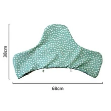 1 件双面印花婴儿高脚椅垫，带充气靠背和内置充气座垫，兼容 Antilop 高脚椅（清新树叶和石头花图案） - 彩色 - 查看 8