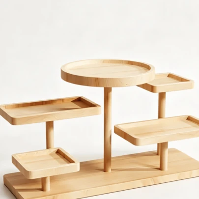 Étagère d'affichage en bois à plusieurs niveaux, étagère de décoration de pot de fleurs, étagère de rangement de figurines pour salon, support d'affichage de boîte aveugle en bois