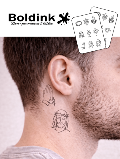  Bộ 2 hình xăm tạm thời chống thấm nước Boldink, họa tiết tôn giáo, thảo mộc, ngọt ngào, trang trí, giữ được 1-2 tuần, hình xăm thực vật và nước ép trái cây, lý tưởng để trang trí cơ thể vào mùa thu/đông, quà tặng Ngày Valentine phổ biến cho phụ nữ, món đồ không thể thiếu cho những người dẫn đầu xu hướng.