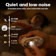 Máy cắt và đánh bóng móng tay điện tử thông minh 2 trong 1, sạc USB, pin lithium-polymer 500mAh, tích hợp chức năng chống cắt, mài và chiếu sáng, lý tưởng cho việc làm móng, giũa, đánh bóng và tạo hình móng, món quà hoàn hảo. - màu trơn - Xem 3