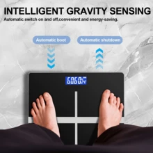 The Electronic Smart Weight Scale Is Equipped With A Random Color Soft Ruler And A Digital Bathroom Weighing Scale, Which Can Measure Up To 400 Lbs/180 Kg (Requires 2 AAA Batteries). It Is Suitable For Home Fitness And Is A Must-Have For Families. - Multicolor - View 4