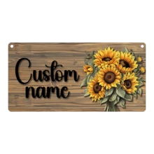 1pc Sunflower Board Without Hanging Rope, Customized Name Wall Plaque, Home Art Decor, Personalized Art Plaque, Gift For Birthday, Graduation, Home Decor, Back To School, Room Decor, School Supplies - Multicolor - View 12