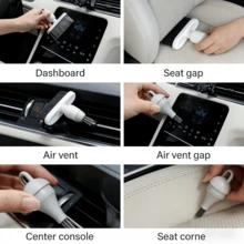 Mini Handheld Cleaning Brush, Reusable Gap Cleaner, Suitable For Laptops, Desktop Keyboards, Car Interiors, Window Gaps, Kitchen Dead Corners And Hard-To-Reach Living Room Areas, Ideal For Home, Living Room And Car Use, 2-In-1 Window Cleaning Tool - White - 2-in-1 Multifunctional [Brush] - View 10