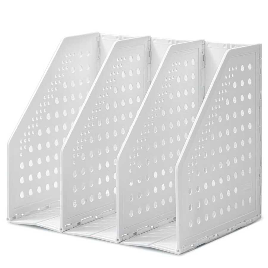 1pc 4-Panel Foldable Book Stand, Adjustable Student Desk Book Holder, Collapsible File Organizer, Book Storage Rack, Office & School Supplies, Suitable For Home, Book Decor, Bookshelf Organization And Stylish Book Display, Large Capacity, Sturdy, Applicable For Desk Storage, Desktop Decor, Student Gift, Study Room Organization, Convenient Storage, Room Decoration, Office Desk Accessory, Living Room Decor, Back To School Gift