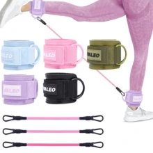 1pc Adjustable Ankle Strap With Padding, Ankle Support For Leg Training, Yoga Pilates Exercise Accessory, Unisex - Multicolor - View 3