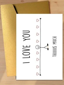 Tarjeta de felicitación talla grande dulce con sobre - Tarjeta romántica de aniversario y cumpleaños para él o ella - Regalo perfecto para novia, novio, esposa, esposo - A - Ver 1