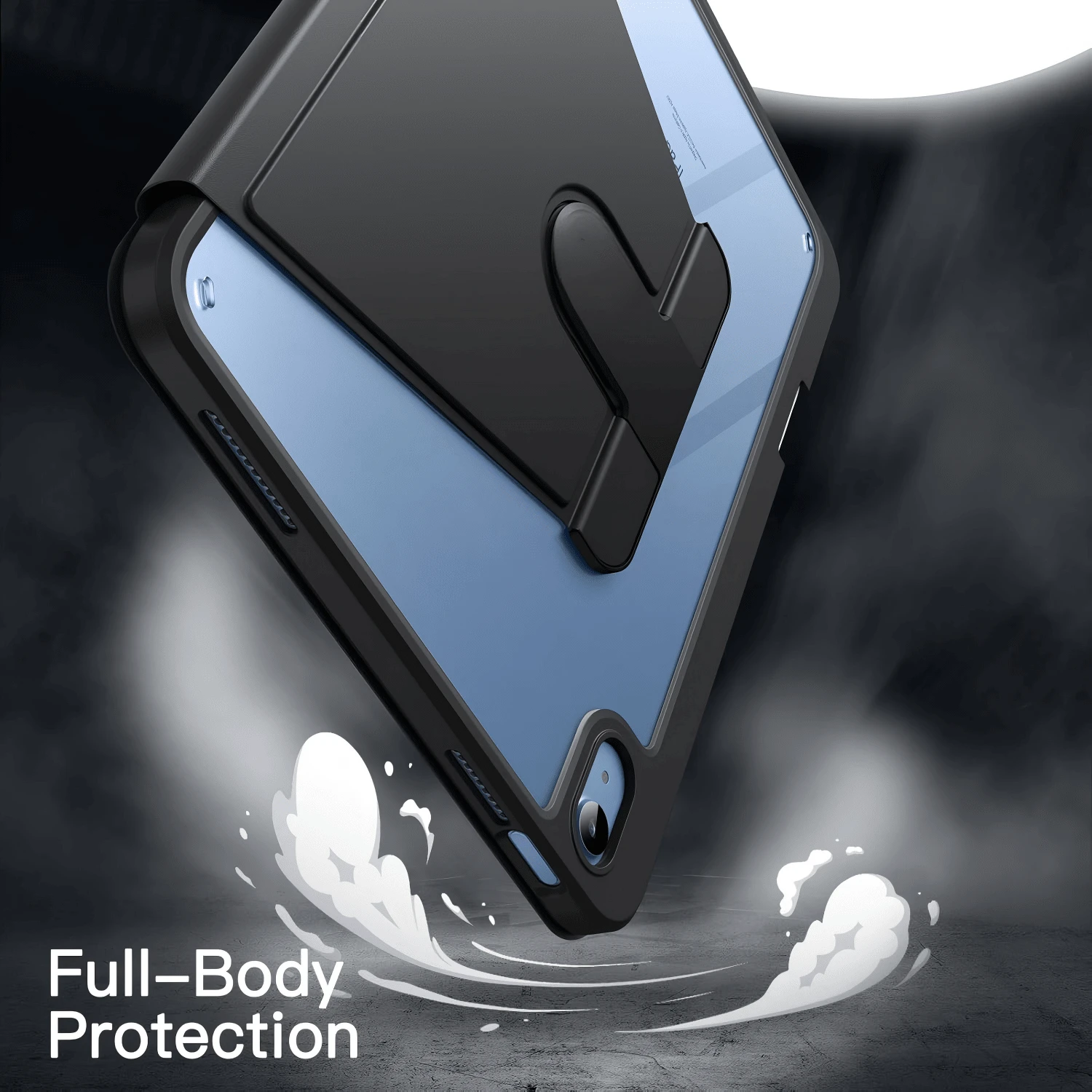 TIANYIMING Ốp bảo vệ bằng acrylic trong suốt xoay 360°, ốp bảo vệ máy tính bảng có thể gập lại, tương thích với iPad/GalaxyTab/LenovoTab/LenovoXiaoxin PAD/LenovoIdea Pad/MatePad/HonorPad/XiaomiPad/RedmiPad và các dòng máy tính bảng khác, cũng tương thích với iPad A16 2025, Air 11/13, M2/M3 2024/2025, Pro 11/13, M4 2024, Air 5/Air 4 10.9 inch 2022, thế hệ thứ 9, thế hệ thứ 8, thế hệ thứ 7 10.2 inch, thế hệ thứ 5, thế hệ thứ 6 9.7 inch, thế hệ thứ 10 10.9 inch 2021, Pro 11/12.9 inch, Mini6. - màu đen - Xem 1