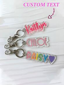 1pc Customized Photo Acrylic Keychain, Ideal Gift For Him/Her, Boyfriend, Girlfriend, Family, Friends - Portrait - View 10