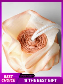 Rose Shaped Bath Sponge, Mesh Lather Bath Sponge, Large Exfoliating Bath Towel, Cleansing Foam Bath Sponge, Deep Cleaning Bath Sponge, Face & Body Shower Brush Ball, Fluffy Mesh Lather Bath Sponge, Bath Flower Ball, Bath Loofah Sponge (For Bathing & Back Massage), Bathroom Supplies, Home Goods, School Supplies, Back To School, Dorm Essentials - Multicolor - View 5