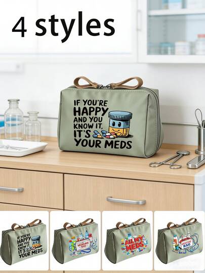 Portable Medication Bag, Compact Pill Box & First Aid Kit, Convenient For Travel, Suitable For Daily/Outdoor/Travel Use, Essential For Health-Conscious And Frequent Travelers, Also A Necessary Medical Accessory. This Multifunctional Fabric Medication Bag, Portable Medical First Aid Kit, Is Also Suitable For Outdoor Travel, Dormitory, Etc. (Multiple Colors Available). Travel Essential Medication Storage Bag, Includes First Aid Supplies. Medicine Bag First Aid Bag Medicine Organizer Pill Case Pill Organiser Pill Container For Home Cruise Essentials