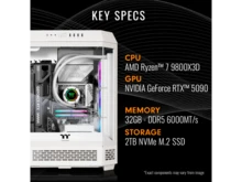 Thermaltake LCGS Reactor 9890S Gaming Desktop (AMD Ryzen 7 9800X3D, ToughRam 32GB DDR5 6000MT/S RGB Memory, NVIDIA GeForce RTX 5090, 2TB NVMe M.2, Wifi, Windows 11) T6WT-X870-590-LCS - 美規B型插(110-127V) - 查看 2