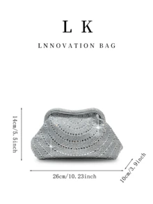 1 chiếc túi xách thời trang hình đám mây đính đá vàng lấp lánh, túi đeo chéo sang trọng dành cho nữ, thích hợp cho mùa xuân hè, hoàn hảo cho các bữa tiệc, đám cưới, dạ hội, tiệc tối/tiệc chiêu đãi. - Nhiều màu - Xem 3